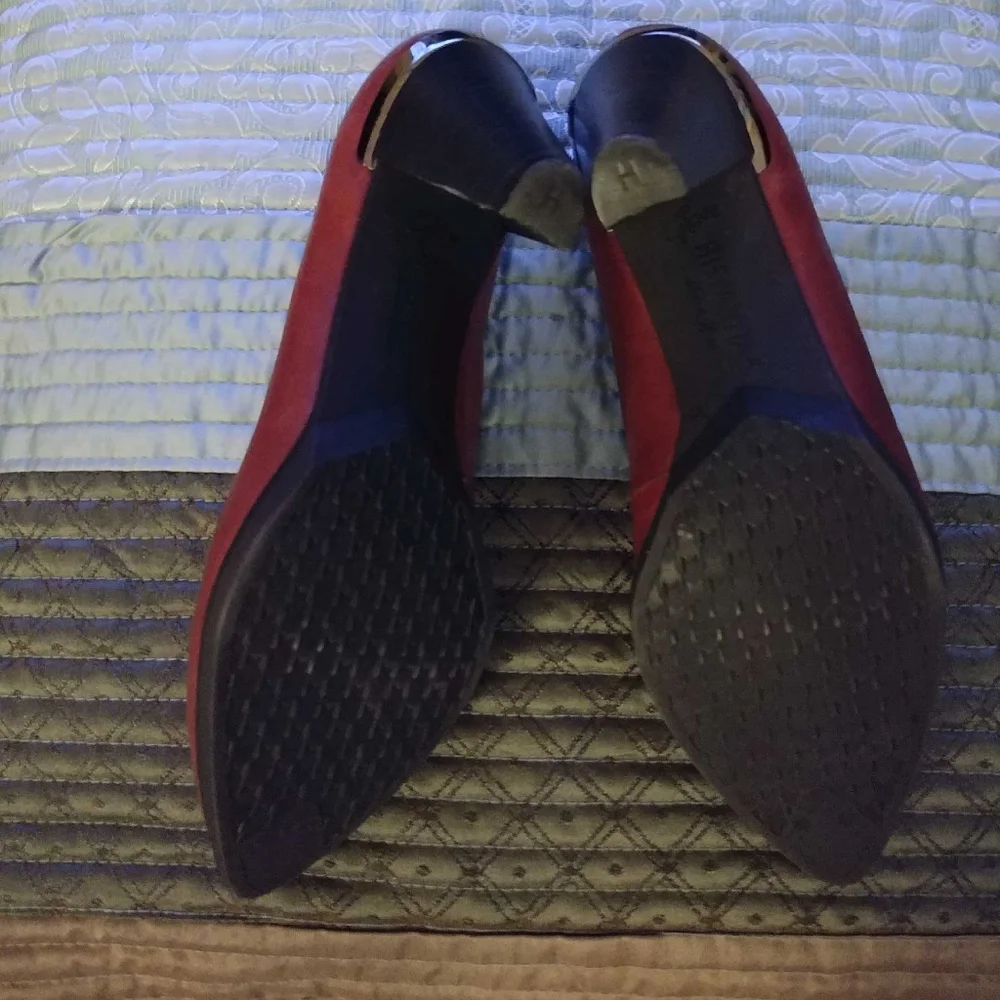 Hispanita Glove burgundy pumps - Picture 4 of 6